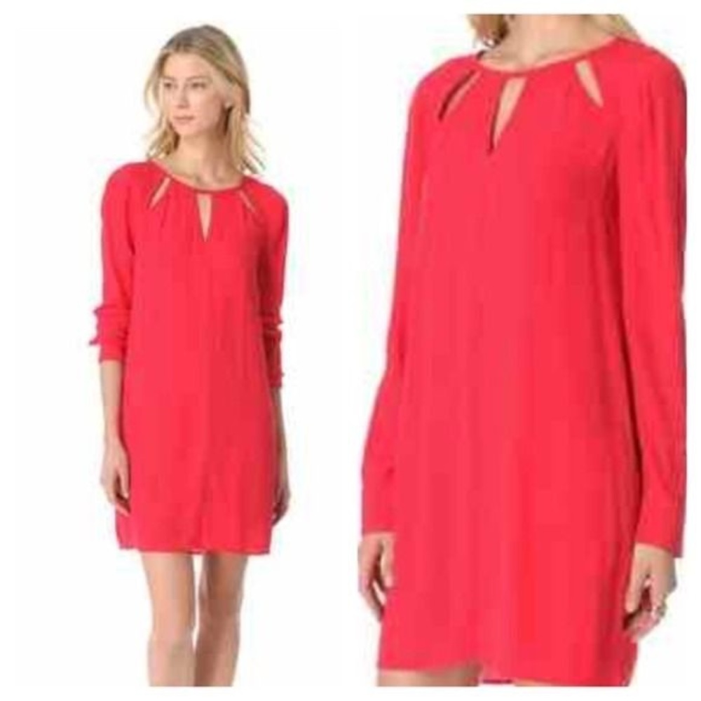 BCBG red long sleeve dress